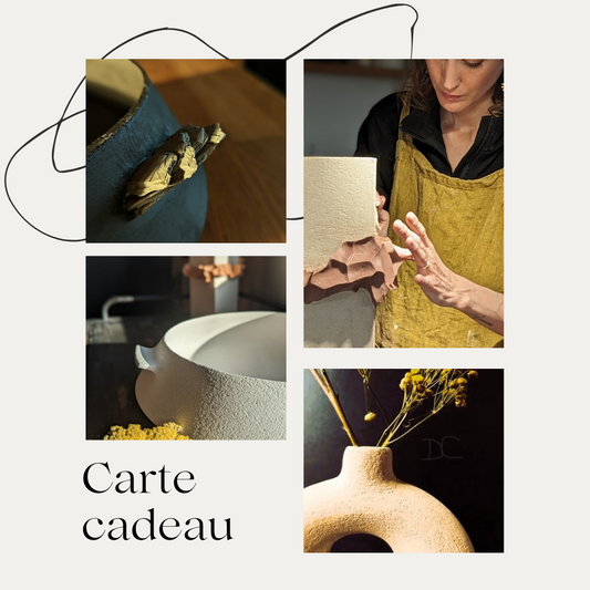 Carte cadeau objets ou cours de poterie